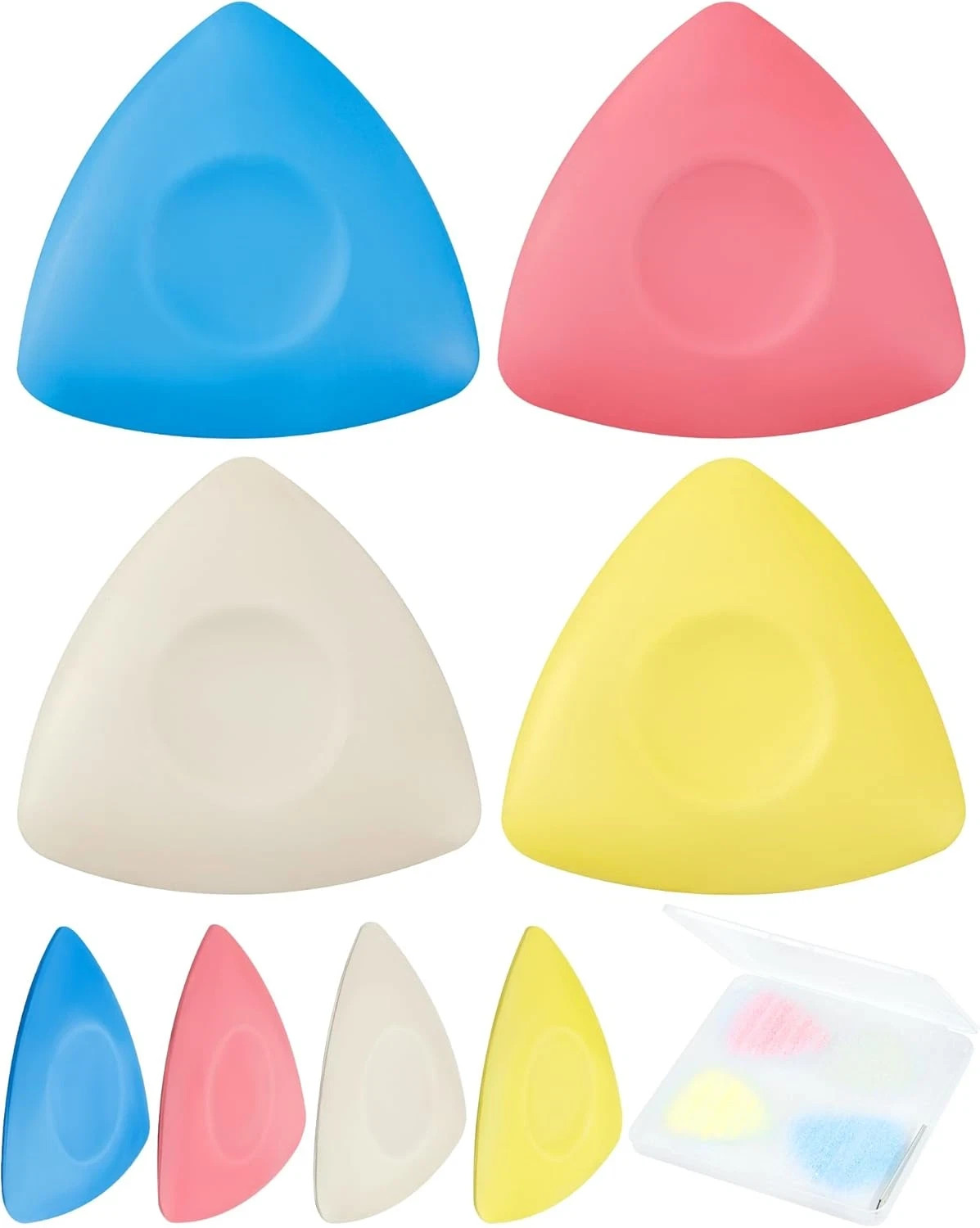 4Pcs Tailors Chalk, Triangle Sewing Chalk for Fabric, Fabric Marker