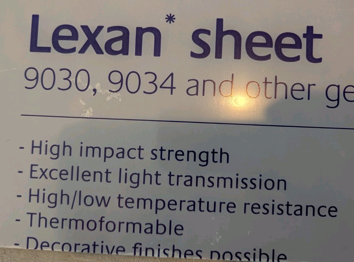 Lexan Polycarbonate General Purpose Series Plastic Sheet Clear 22″x18″x3/16″