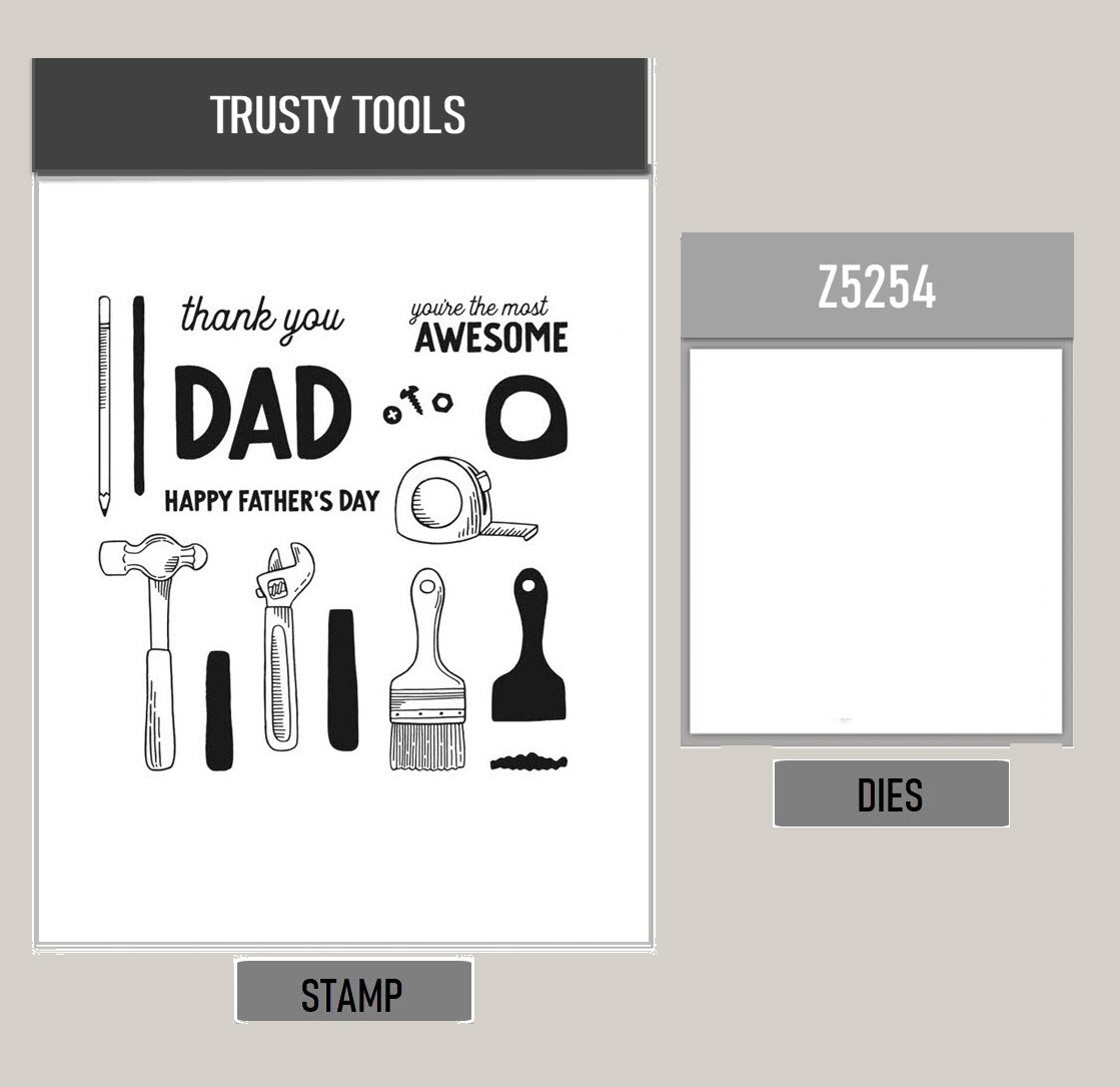 TRUSTY TOOLS Stamp and Metal Cutting Dies for DIY Handmade Cards Scrapbook
