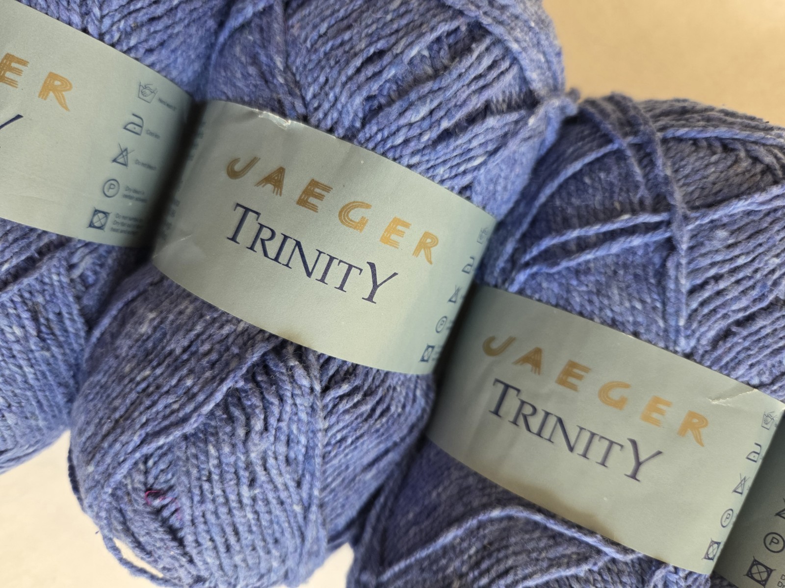 Lot of 4 Jaeger Trinity • Silk/Cotton/Polyamide • Color 438 Denim • 50g/218yds