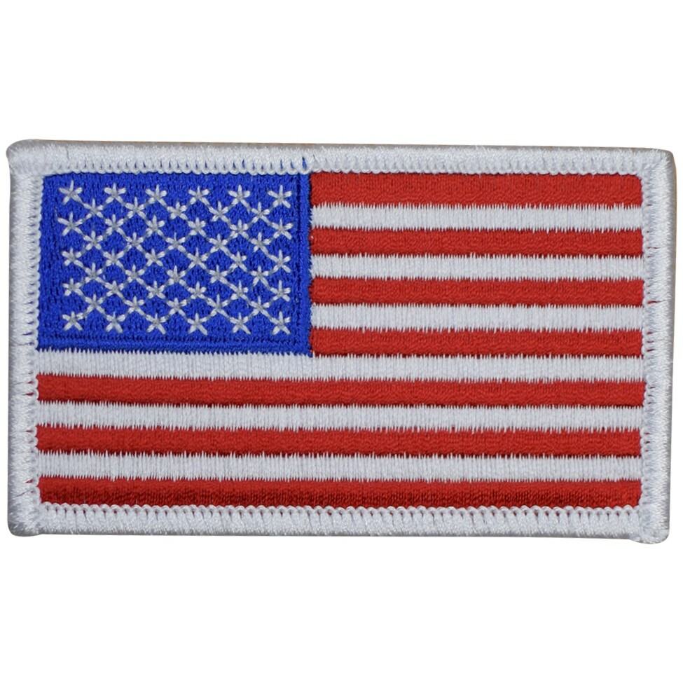 American Flag Patch – United States of America, USA 3-3/8″ (Iron on)