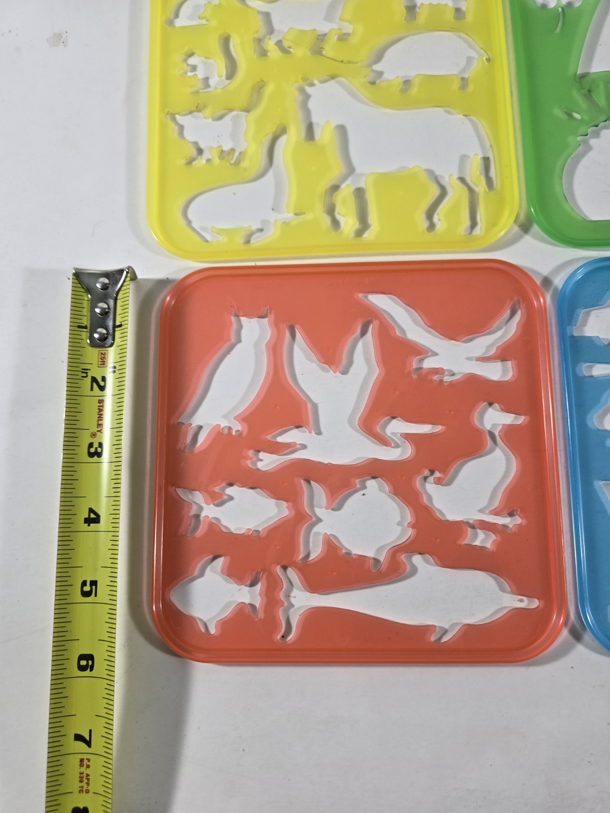 Lot of 10 Vintage Tupperware TupperToys Stencils Letters Transportation Plants