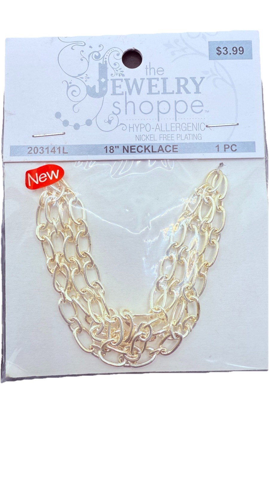 The Jewelry Shoppe Silver Plated Chain Necklace 18”