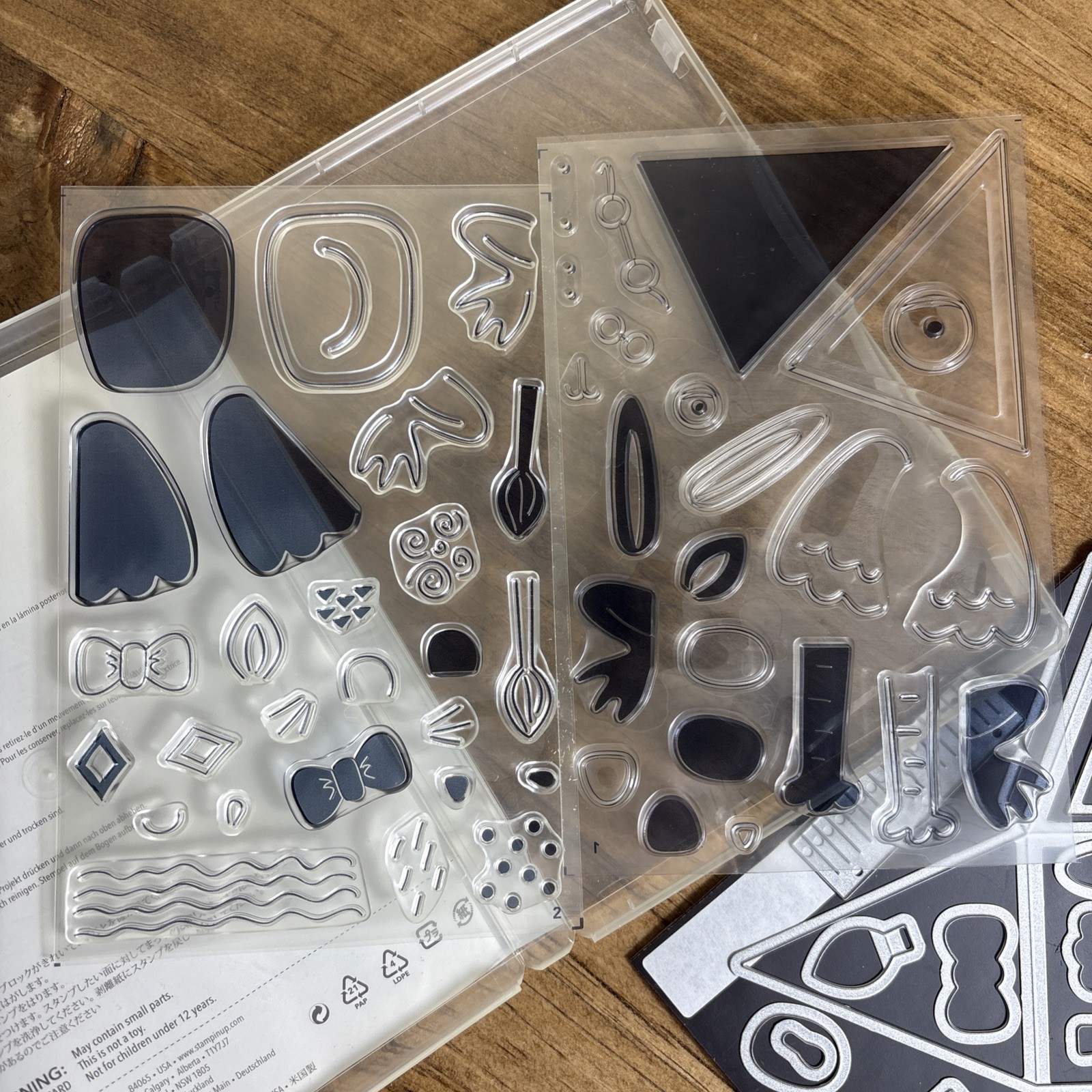 Stampin Up PLAYFUL PALS Stamp Set & Pyramid Pals Dies – Brand New