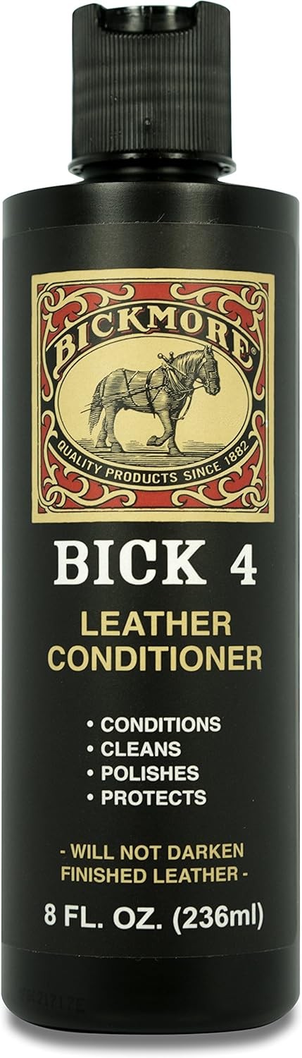 Bick 4 Leather Conditioner and Leather Cleaner 8 oz – Will Not Darken Leather –