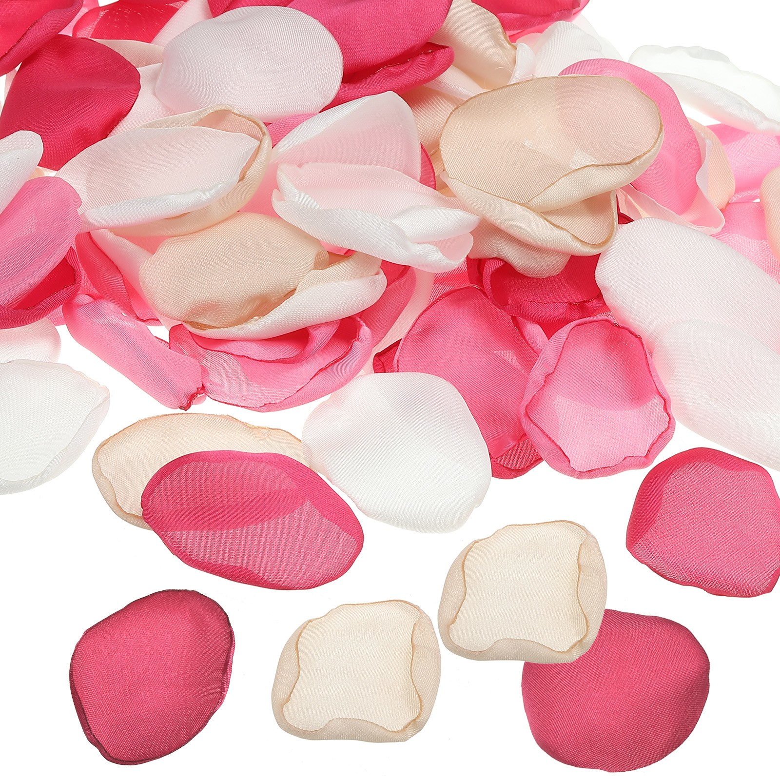 Silk Rose Petals, 100 Pcs Artificial Flower Petals, Mixed Rose Red