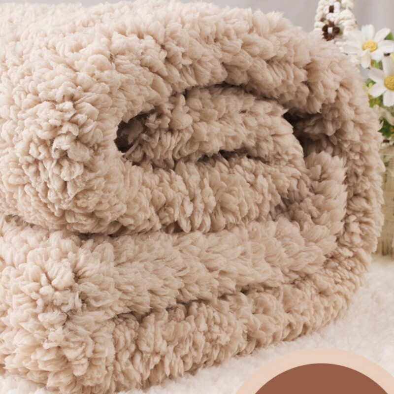 DIY Faux Sherpa Fleece Fabric Thermal Blanket Coat Jacket Lining Thick Material