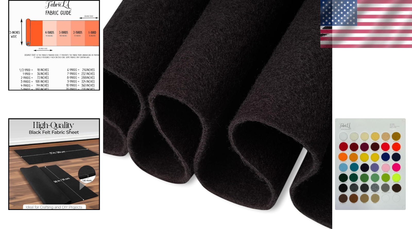 Soft and Durable 3 Yard Acrylic Felt – Perfect for Crafts, Costumes & Home Décor