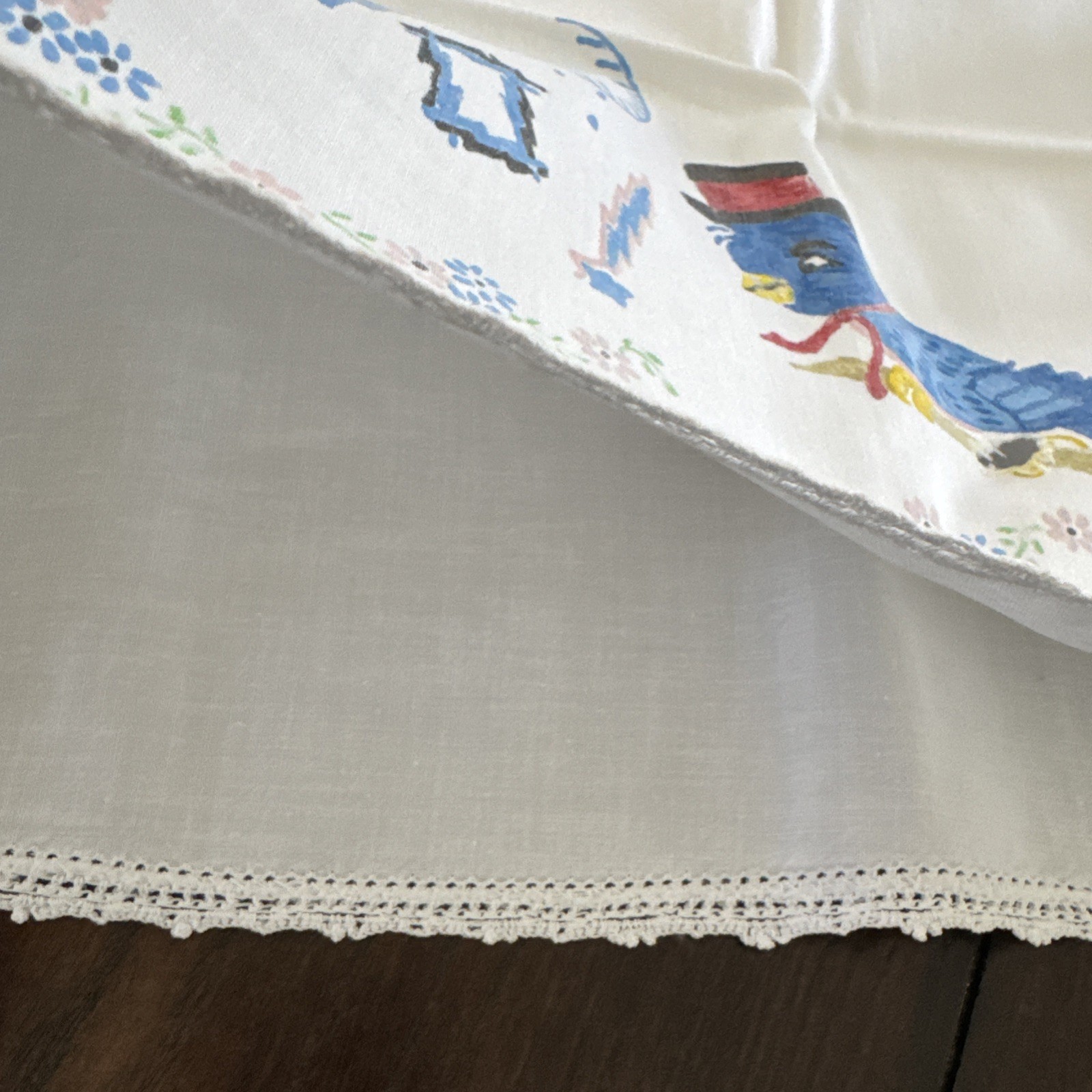 Stamped Pillowcase Pair For Embroidery Bluebird YES NO 21×28 Queen Cotton