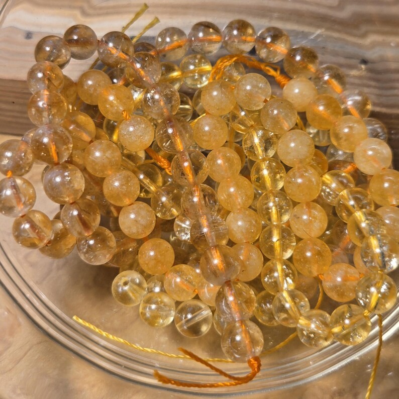 Bulk pack of Citrine -100’s of beads-100’s of beads-5mm,6mm & 8mm Loose Beads