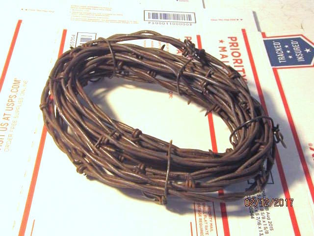 Rusty Barbed Wire Cowboy Western Decor Craft Metal U-Choose Feet 2, 5, 10, 25
