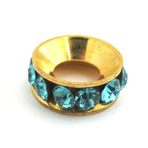 Paracord Planet Brass Spacers with Rhinestone Rondelle Accents(Basketball Wives)