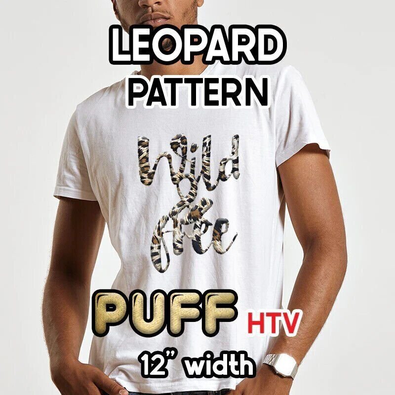 Puffy Pattern Leopard Designs HTV 12″x12″ High Tack Mask Provided