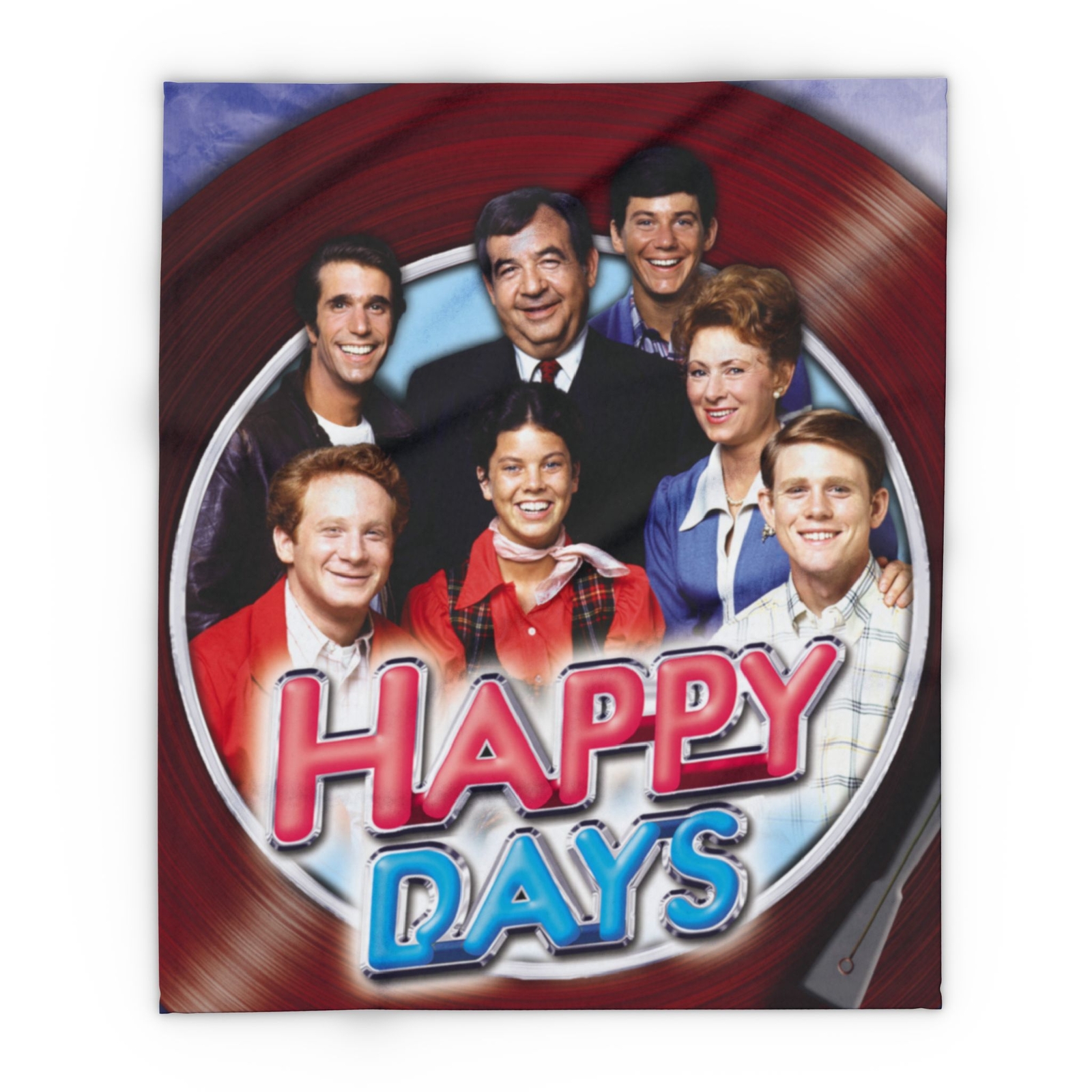 Happy Days TV Show Arctic Fleece Blanket 50″ × 60″, TV Fan Cozy Throw