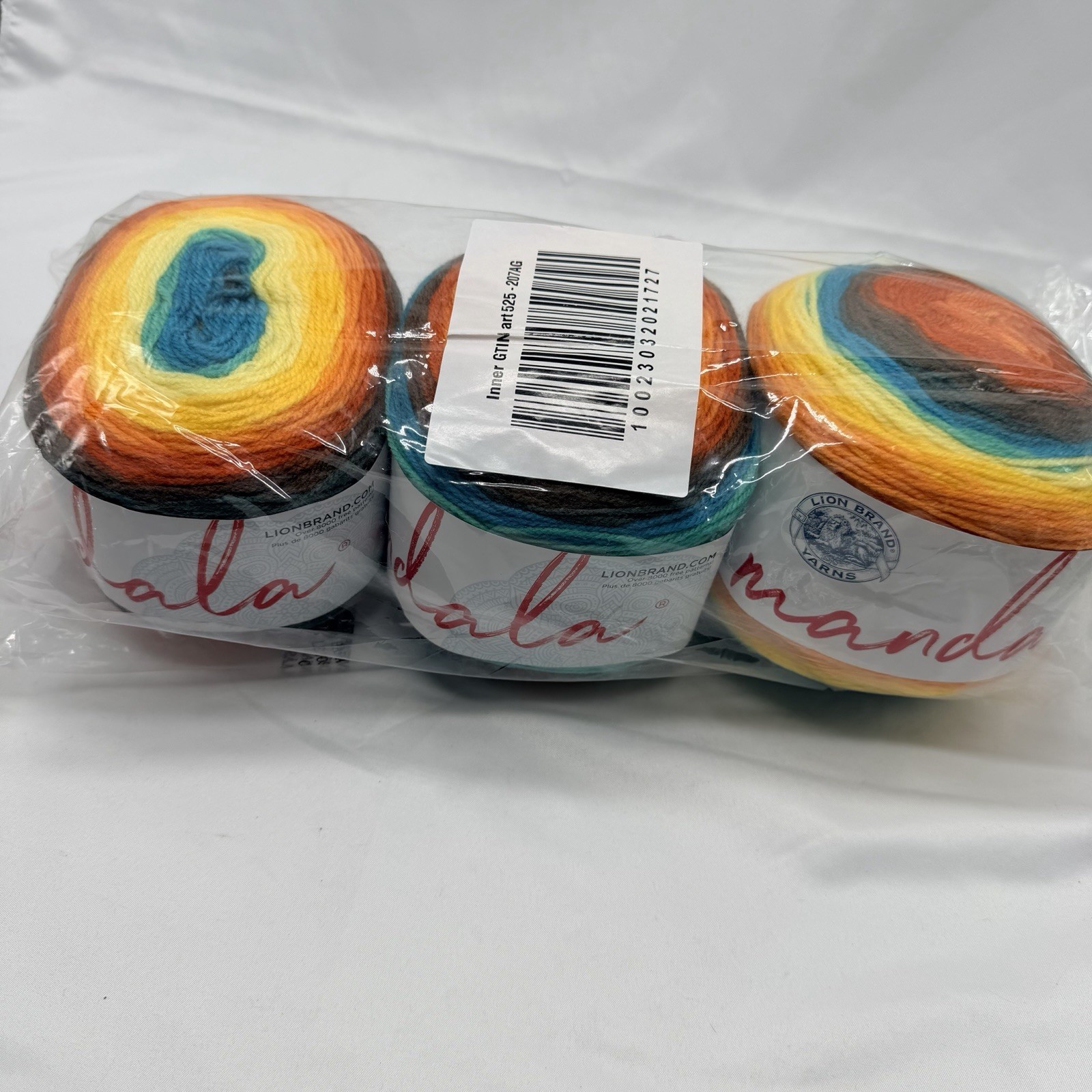Lion Brand Mandala Yarn Lot 3 ThunderBird #207AG 590yd 100% Acrylic NEW Y9