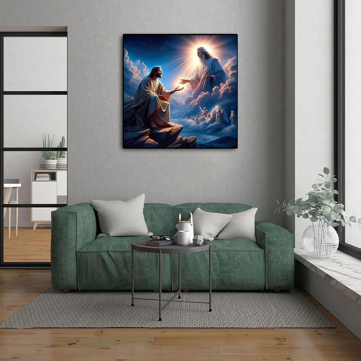 5D Diamond Painting Jesus Art Kit, Create Your Inspirational DIY Decor 13.7×13.7