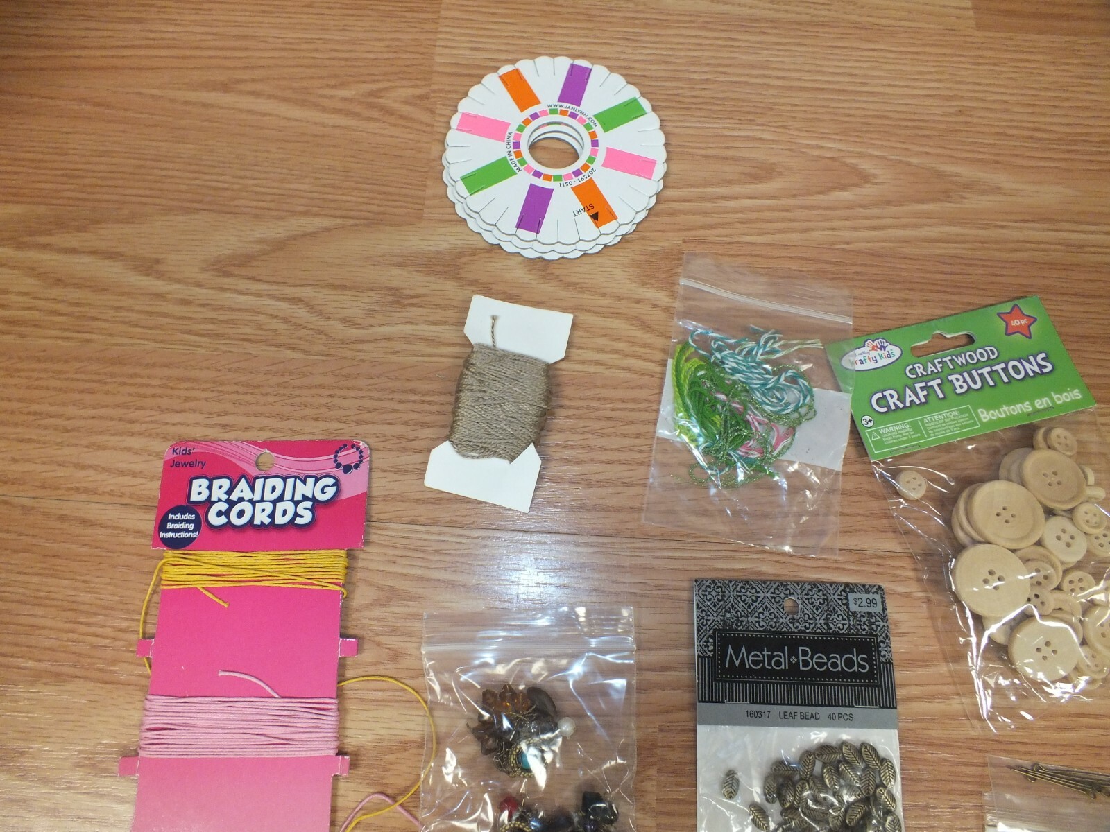 Mixed Lot of Crafting / Beads / Jewelry Making Supplies Plus Organizer Box *READ