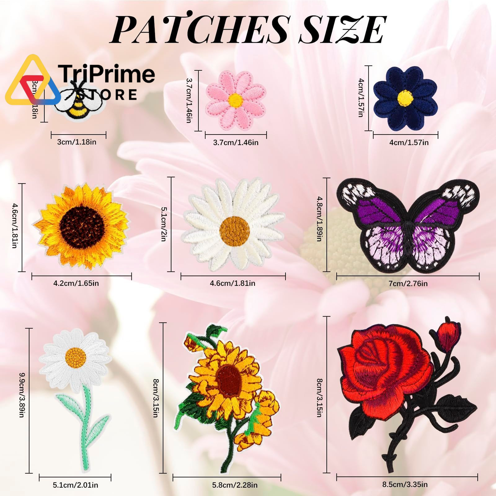 RETON 72 Pcs Embroidered Iron On Patches for Small to Medium, Multi-color