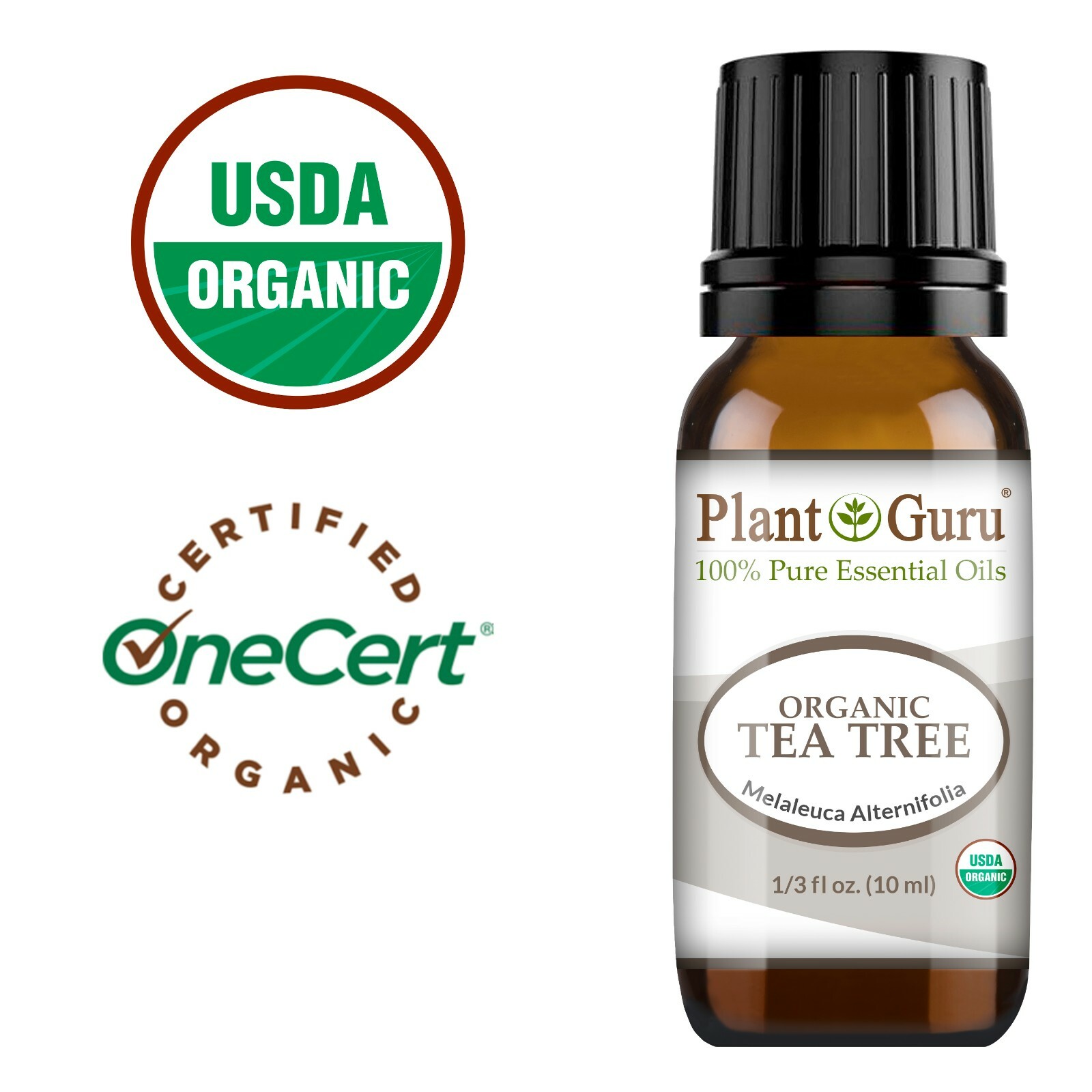 Organic Tea Tree Essential Oil 10 ml. USDA Certified Therapeutic Grade 100% Pure