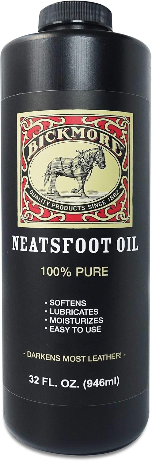 Bickmore 100% Pure Neatsfoot Oil – Leather Conditioner and Wood Finish 32oz