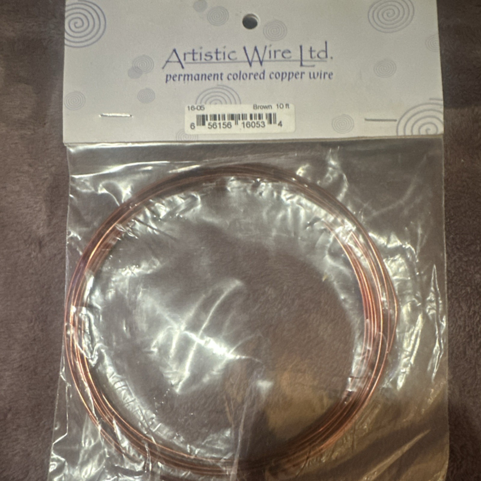 Artistic Wire Ltd. 16-05 Beading Wire Tiger Tail Copper Brown 10 ft