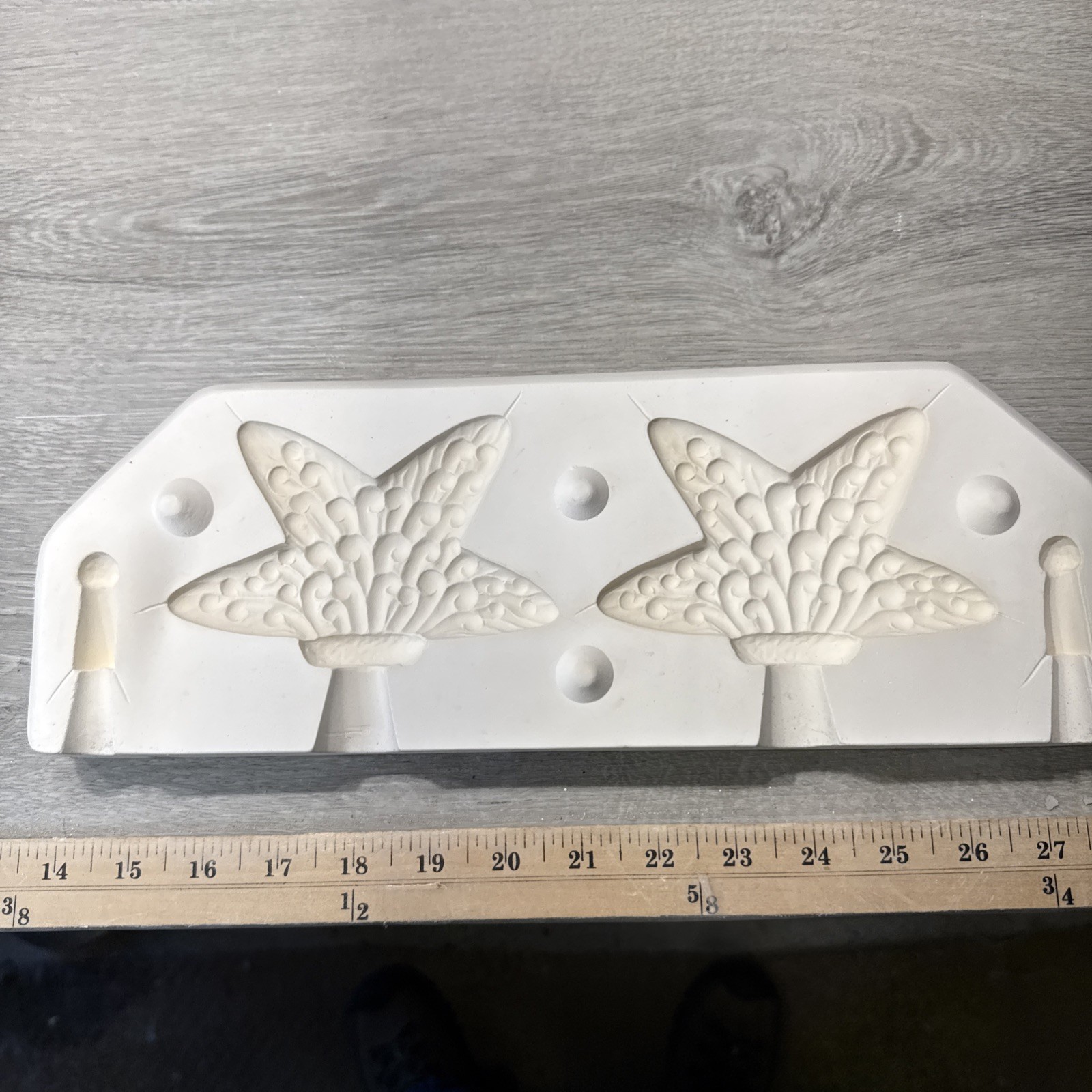 Vintage 1993 Scioto2 Star Santa Face Ornaments 2504 Ceramic Slip Mold