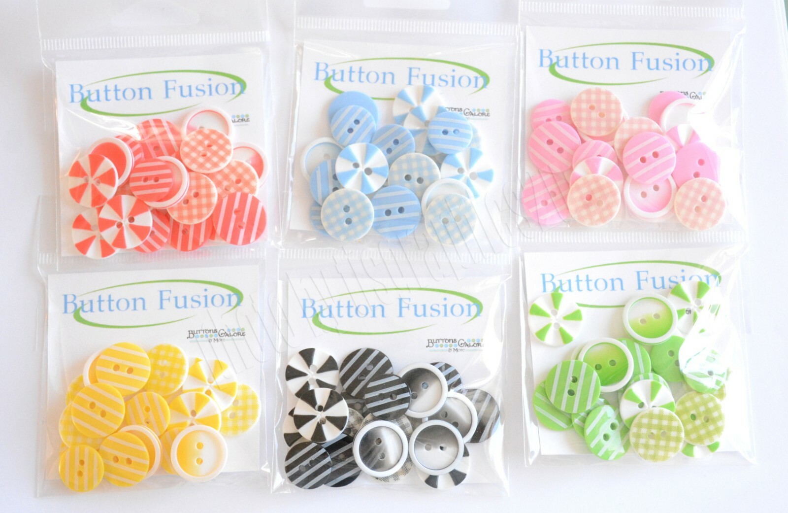 Button Fusion / 2 Hole Buttons / Quilt & Sew / Choose Color / Buttons Galore