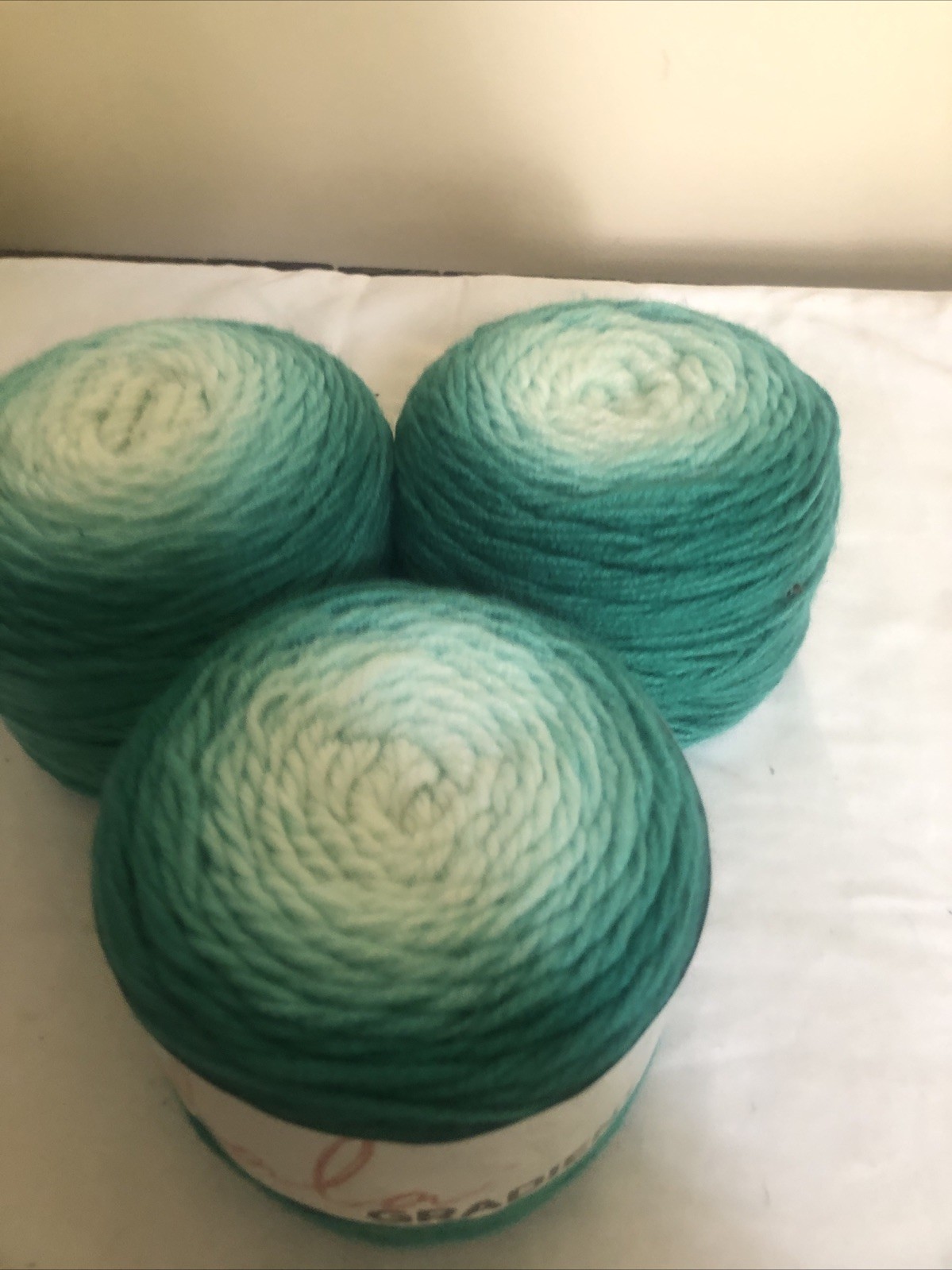 (3 Pack) Lion Brand Yarn 558-209BM Mandala Gradient Worsted Yarn, Seagreen