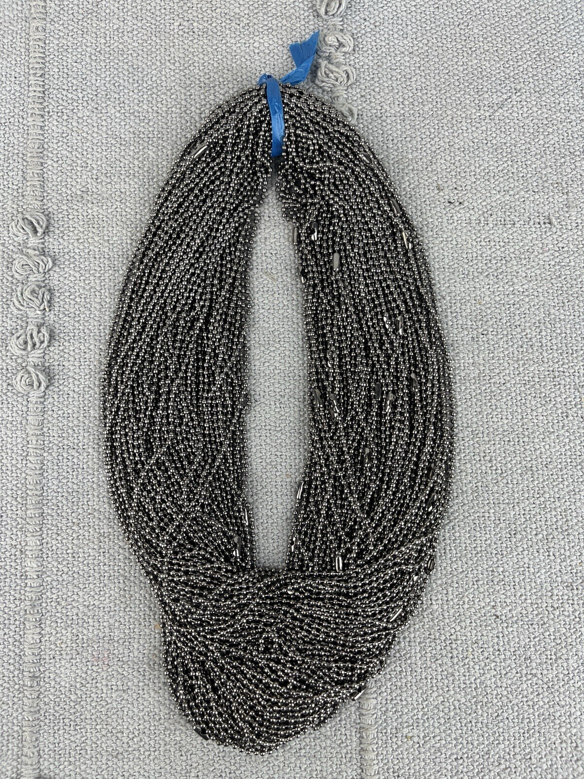 100pc Gunmetal Tone 24in Ball and Chain Crafting Jewelry Necklaces w Closure