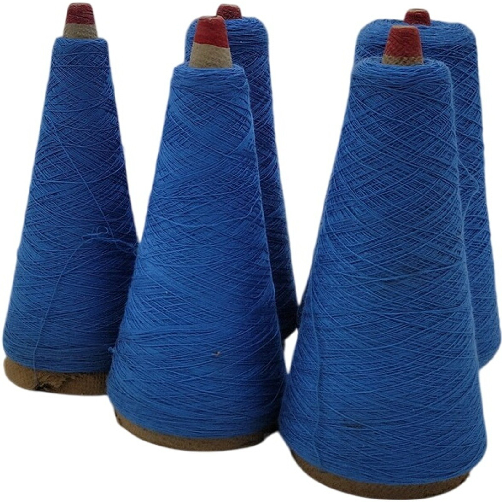 Phoenix Dye Works Royal Blue 1/27 Yarn Cone Lot of 5 Vintage