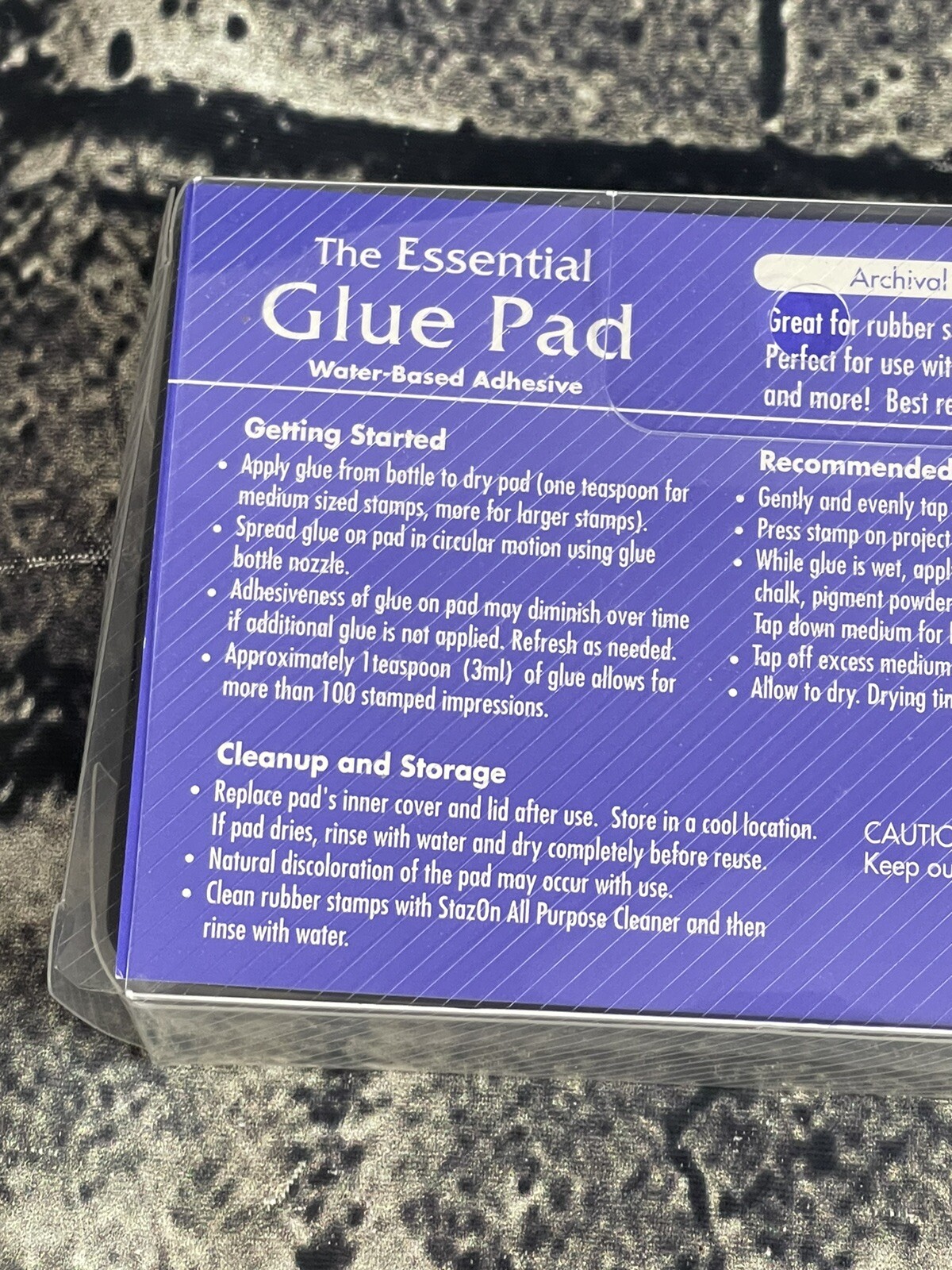 Tsukineko 2-Piece Kit The Essential Glue Pad Water-Based adhesive