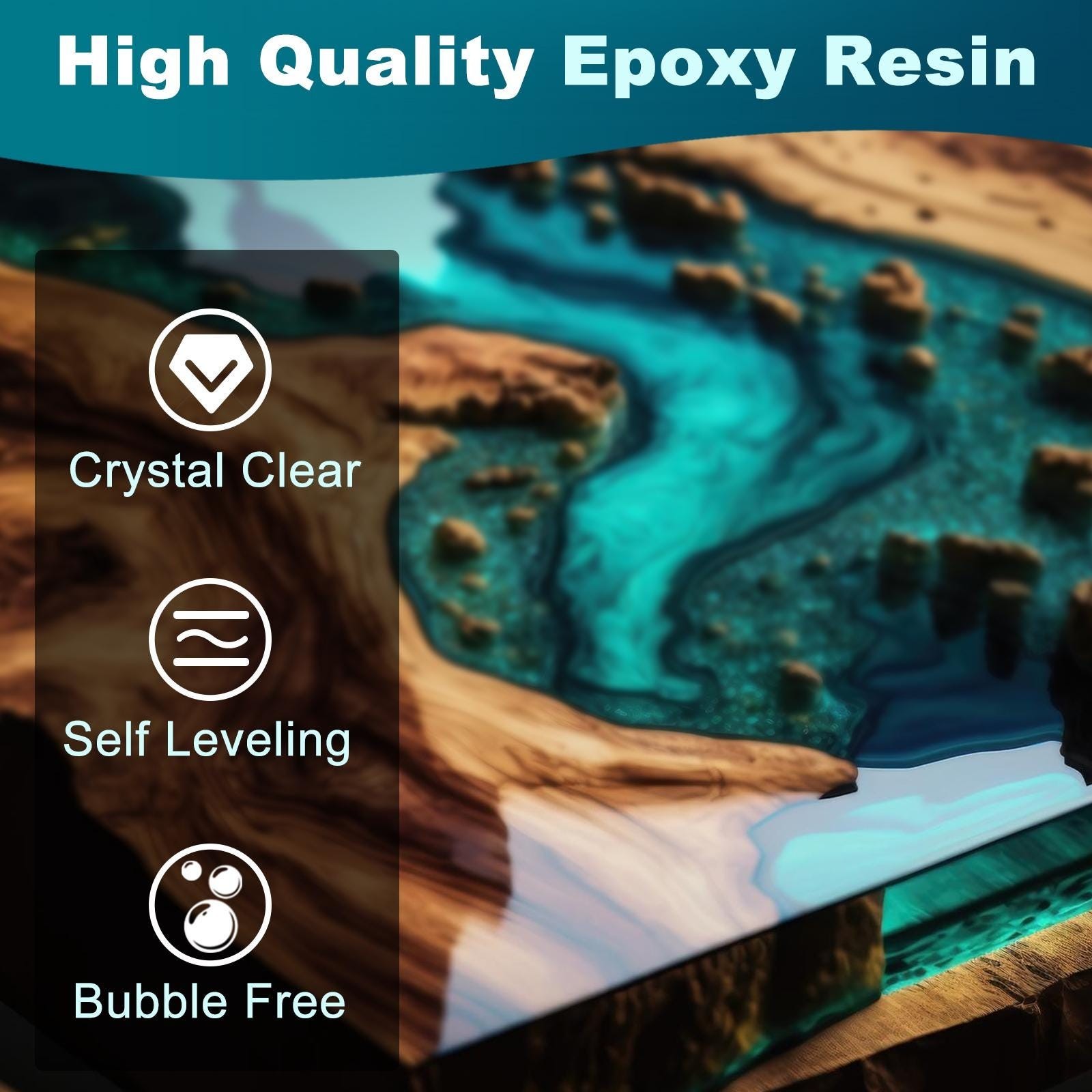 3 Gallon Epoxy Resin Kit Bubble Free High Gloss Crystal Clear Casting Resin