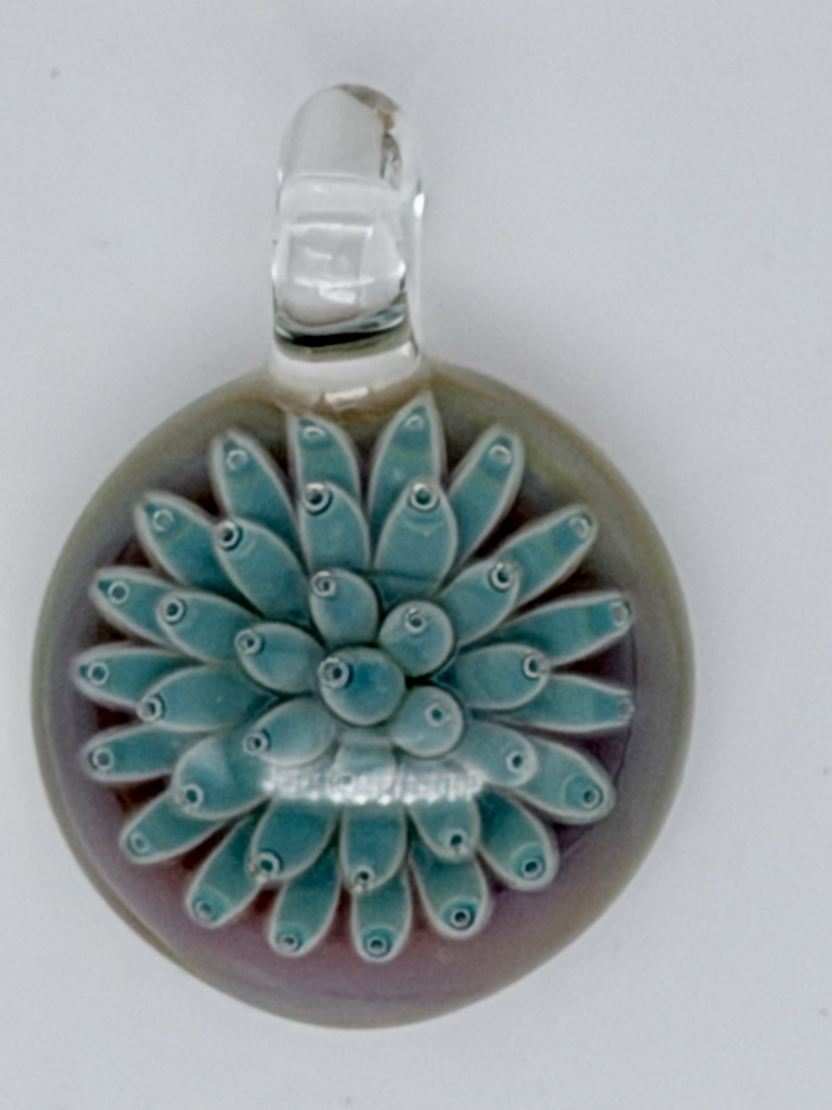Artisan Glass Focal Floral Focal Bead For Jewelry Making Craft 25mm