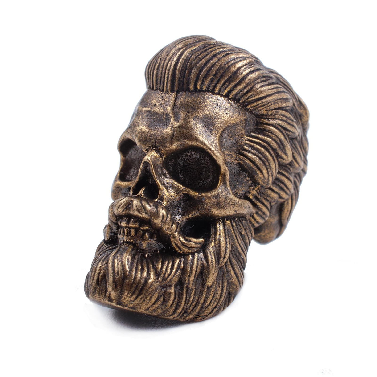 Skull Bead for Paracord, Lanyard, Keychains, Bronze Copper, 0.69 x 0.55 x 0.7