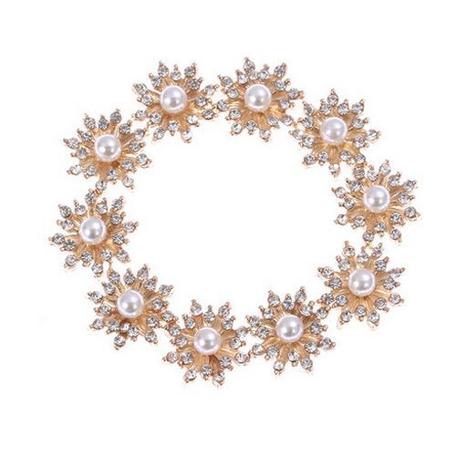 Flat Back Pearls Base Settings Wedding Jewelry Making Handmade Accessories 10Pcs