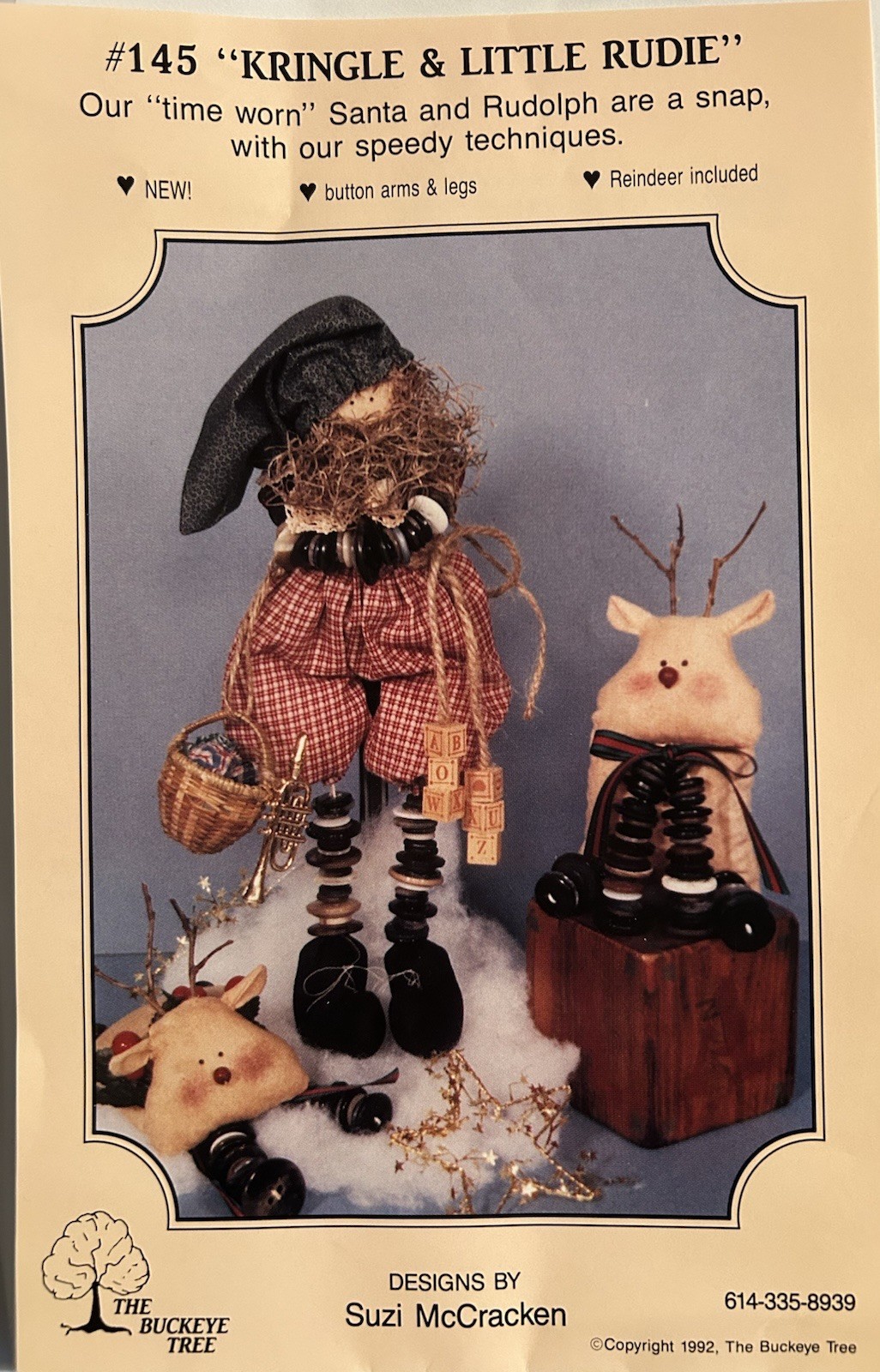 VINTAGE #145 KRINGLE & LITTLE RUDIE UNCUT PATTERN