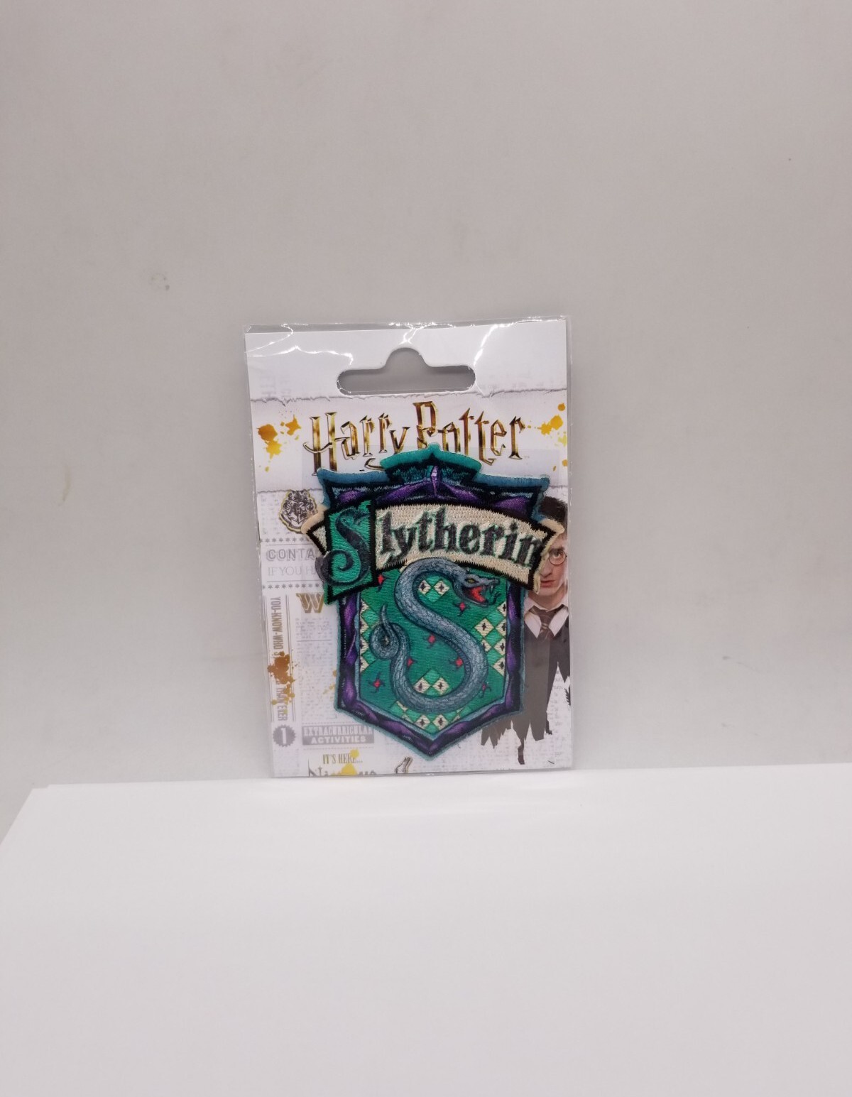 Harry Potter Iron-On Patch Green Slytherin Coat of Arms New Free Shipping