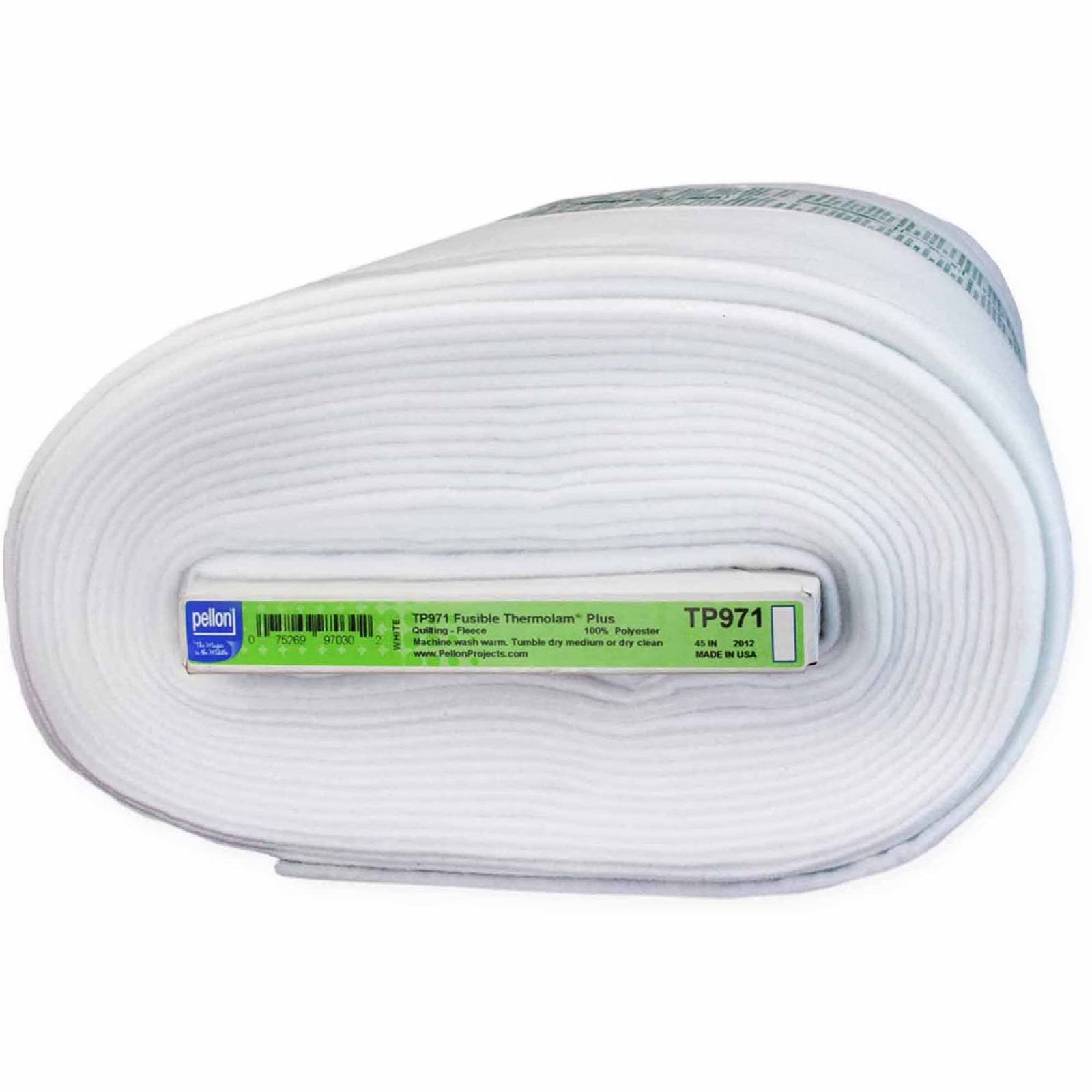 Fusible Fleece Batting TP971F 45in x 10 Yds Bolt Extra Lofty Quilting White