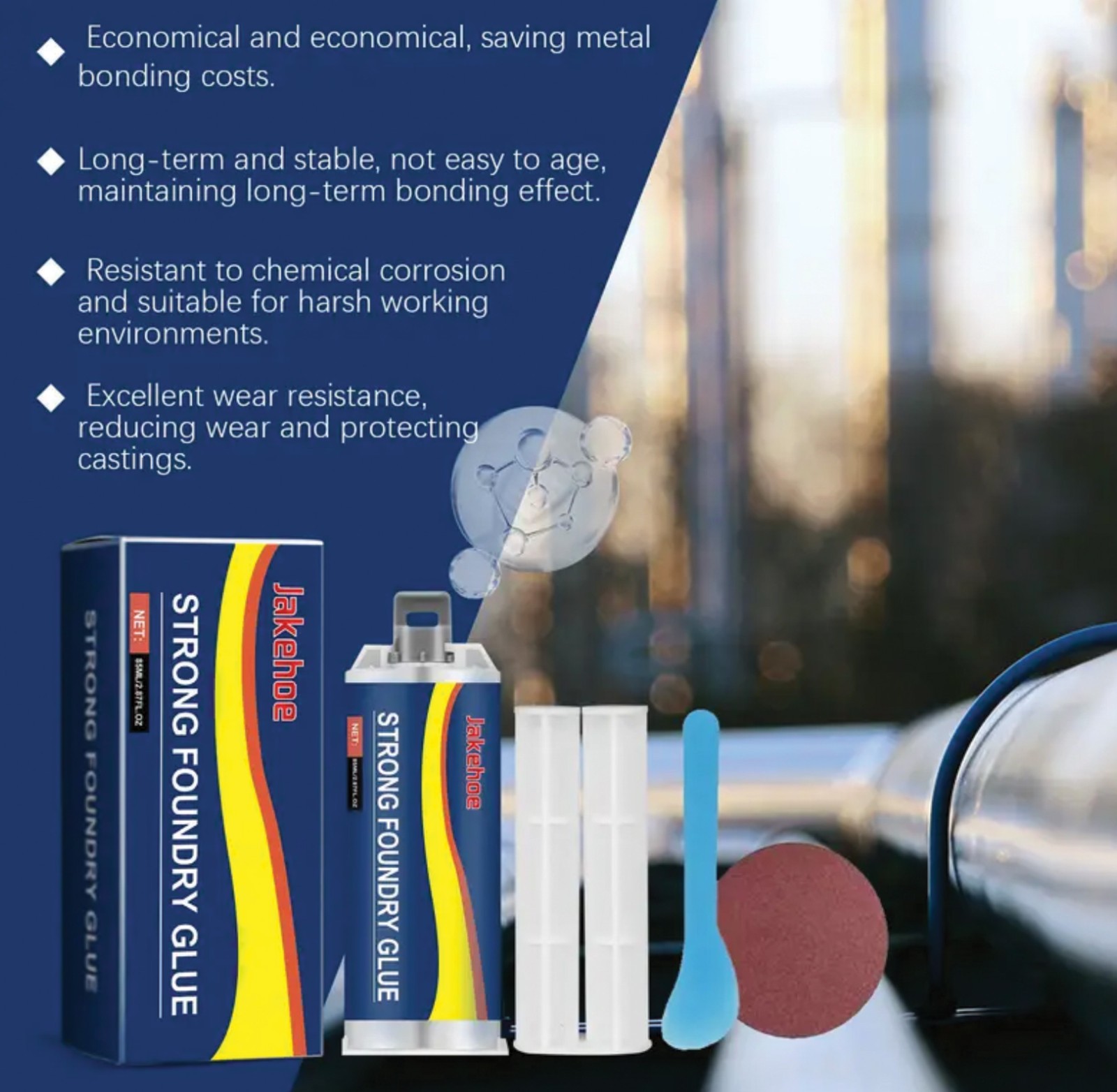 Epoxy Resin Adhesive for Welding – Magic Metal Glue for Cast Iron, Wood and more
