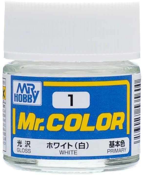 Mr. Hobby C1 Mr. Color Gloss White Lacquer Paint 10ml – US Fast Ship