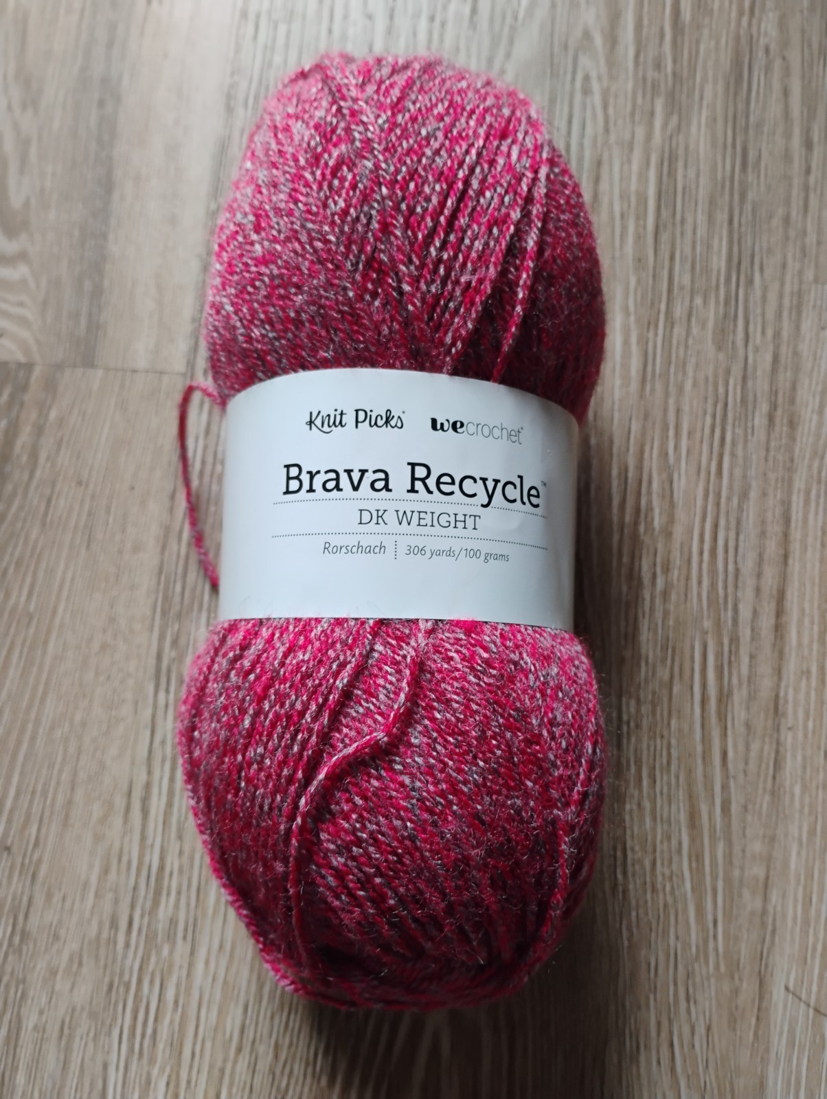 Knit Picks Brava Recycle DK Weight Yarn Rorschach Ball DK/Light Worsted Unit