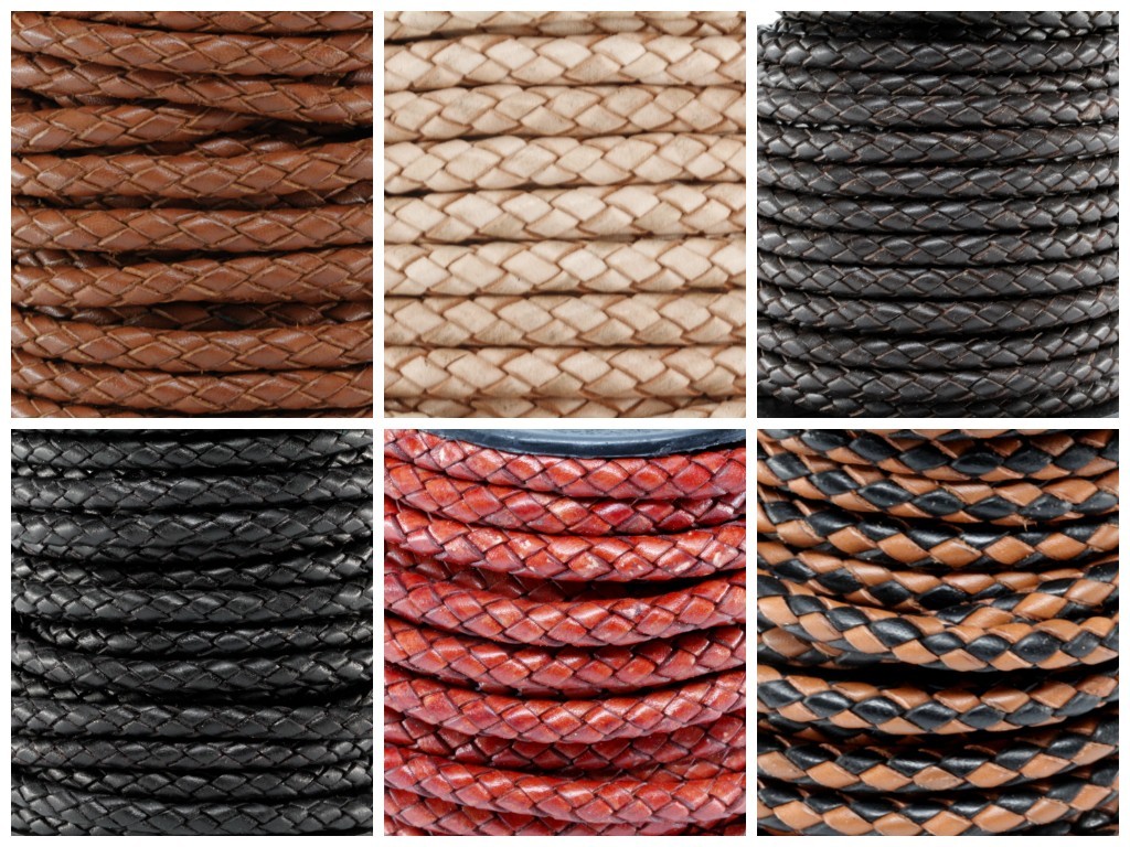 Premium Genuine Round Bolo Braided Leather Cord Rope String Lace 5MM 3/16″