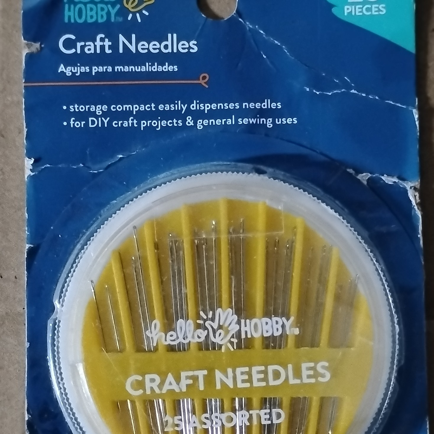 Hello Hobby Craft Needles 25 Assorted Sharp Tip Sizes MPN 22026