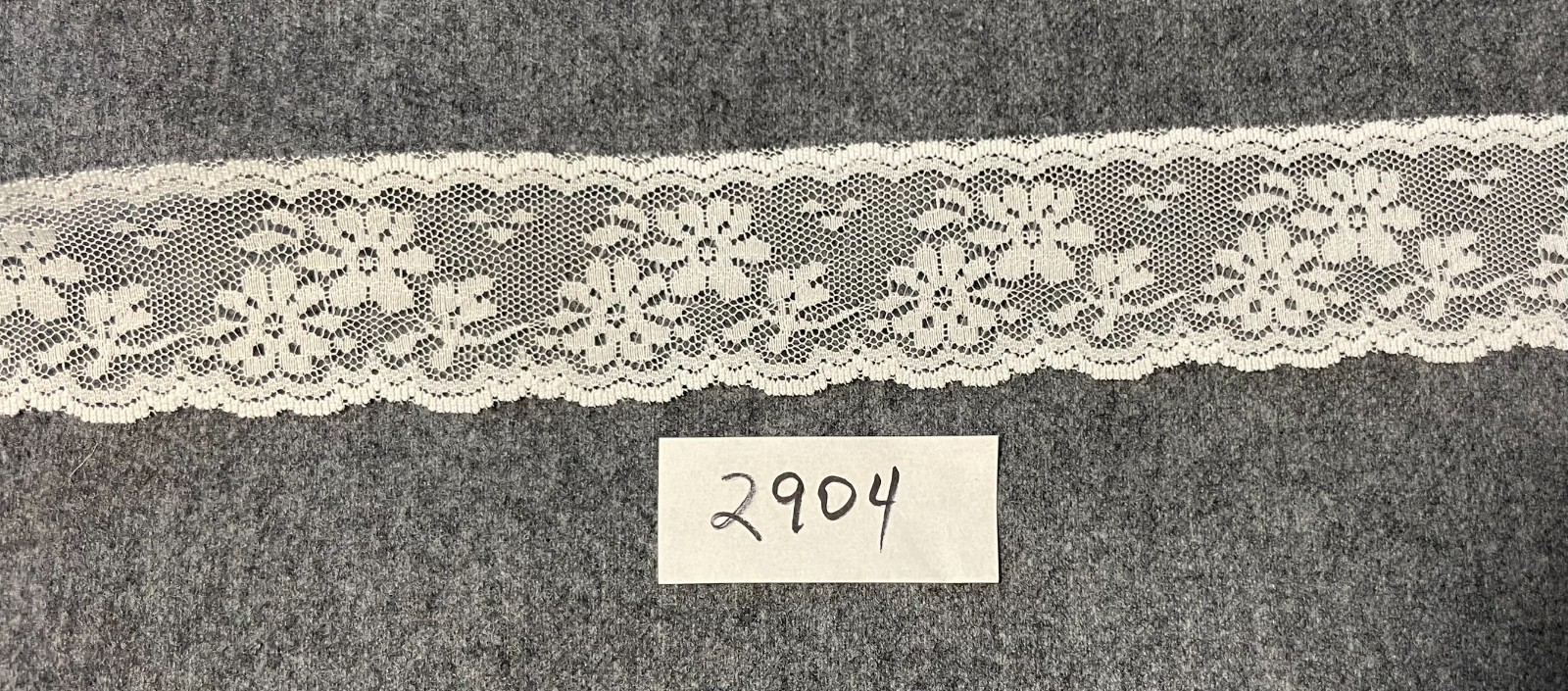 White Alencon Lace Trim-Scalloped Edge-#2904-1-3/8″ Wide X 6 yards Long-Vintage
