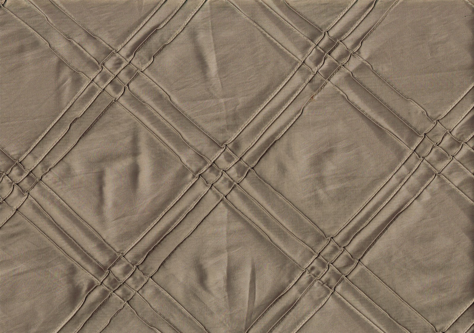 Softline Fabric Diamond Empire Hazelnut Faux Silk Tucks Drapery Upholstery