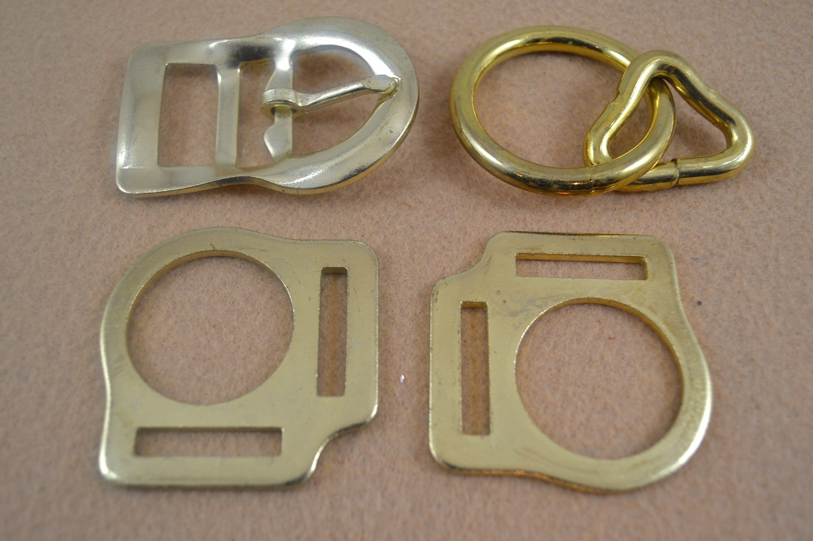 Halter Hardware Kit – 1″ – Brass Plated – 12 sets (B143)