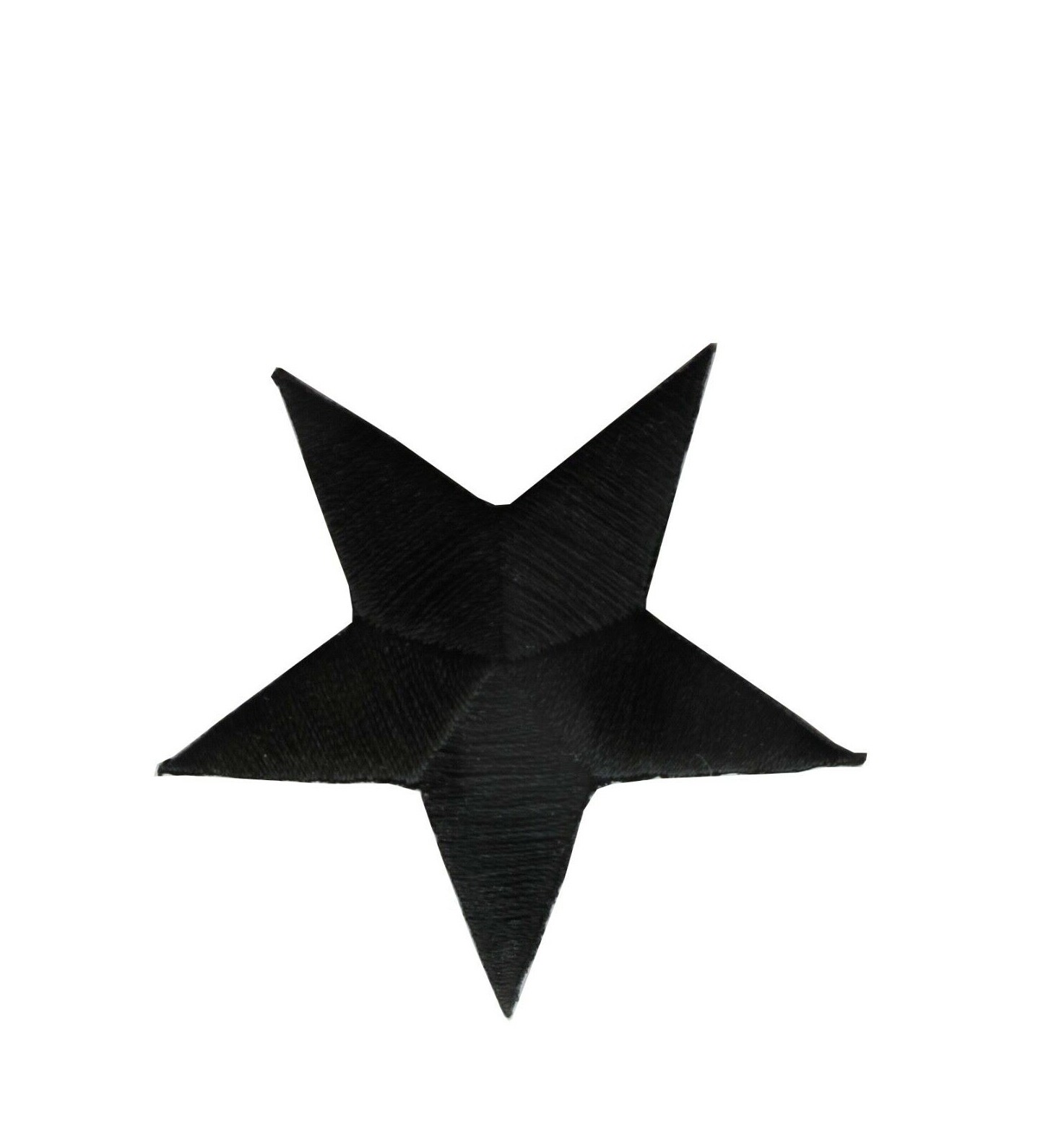 #2197M 2 3/8″ Black Star Embroidery Iron On Applique Patch