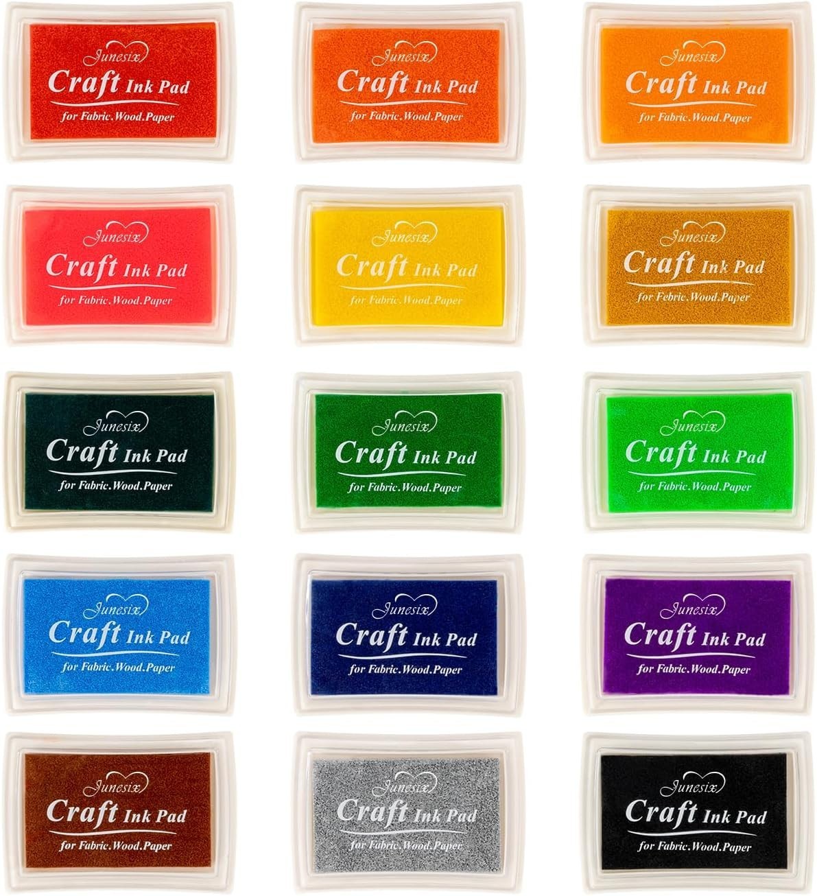 Non-Toxic 15 Color Washable Ink Pads for Kids’ Creative Finger Painting