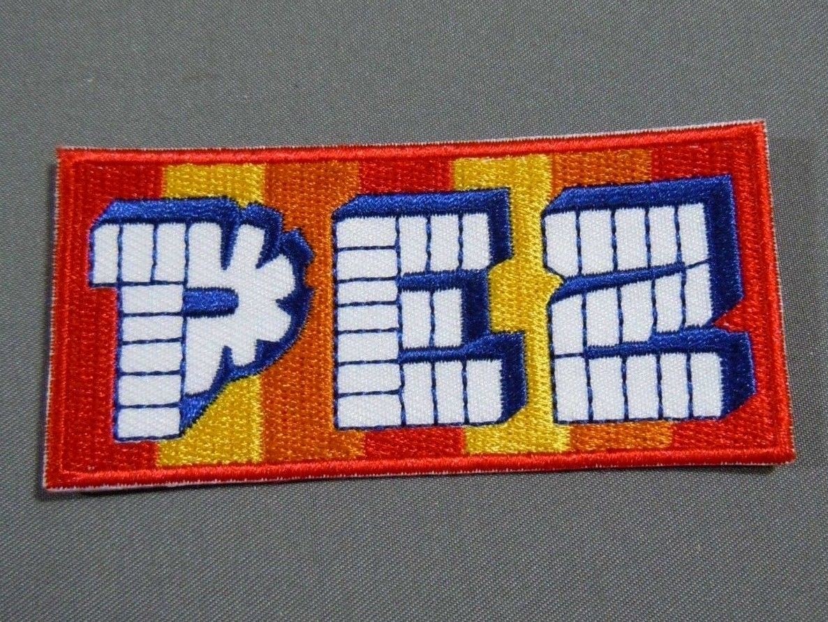Nostalgic PEZ Iron On Embroidered Jacket Cap Patch 3″