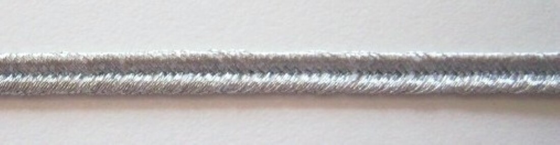 10 Yds. Silver Metallic 5/32″ Military Style Soutache Cord Trim M-02s